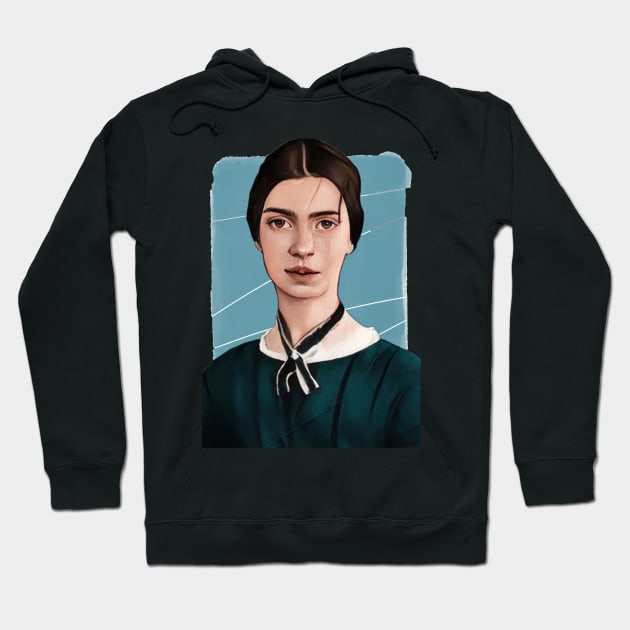 American Poet Emily Dickinson illustration Hoodie by Litstoy 